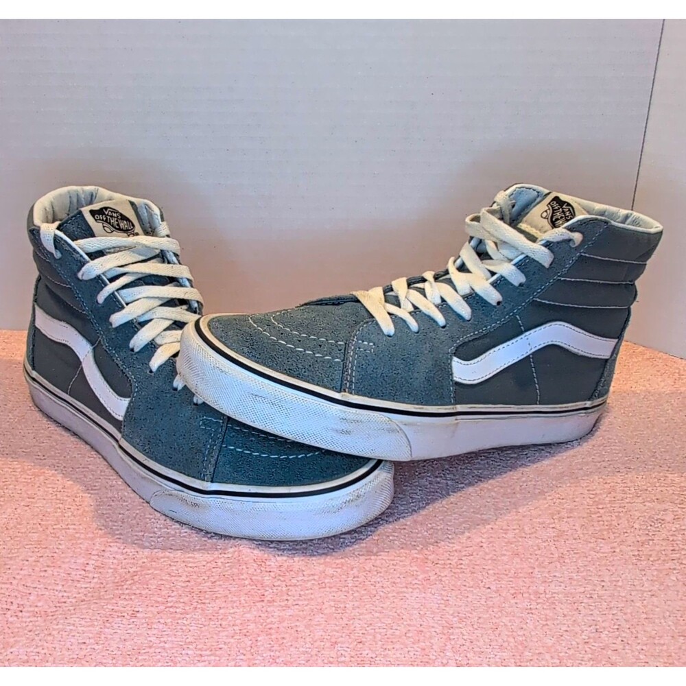VANS Sk8-Hi Men’s High Top Lace Up Athletic Sneakers Casual Blue Men 8 Women 9.5